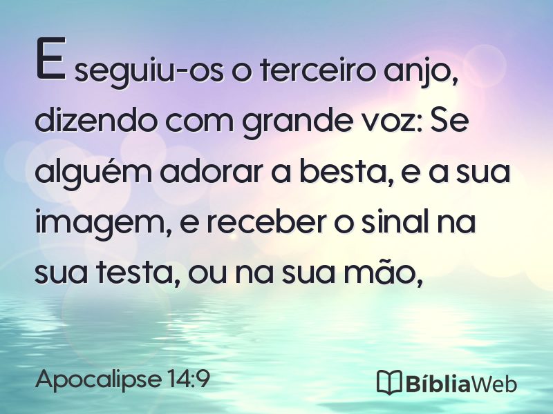 Apocalipse 14:9 em imagem para compartilhar