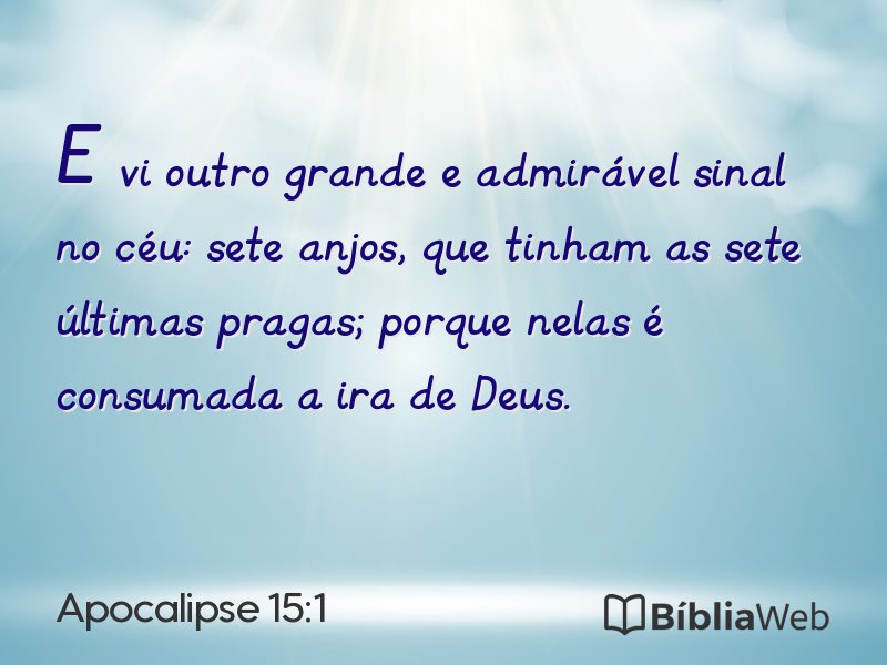 Apocalipse 15:1 em imagem para compartilhar