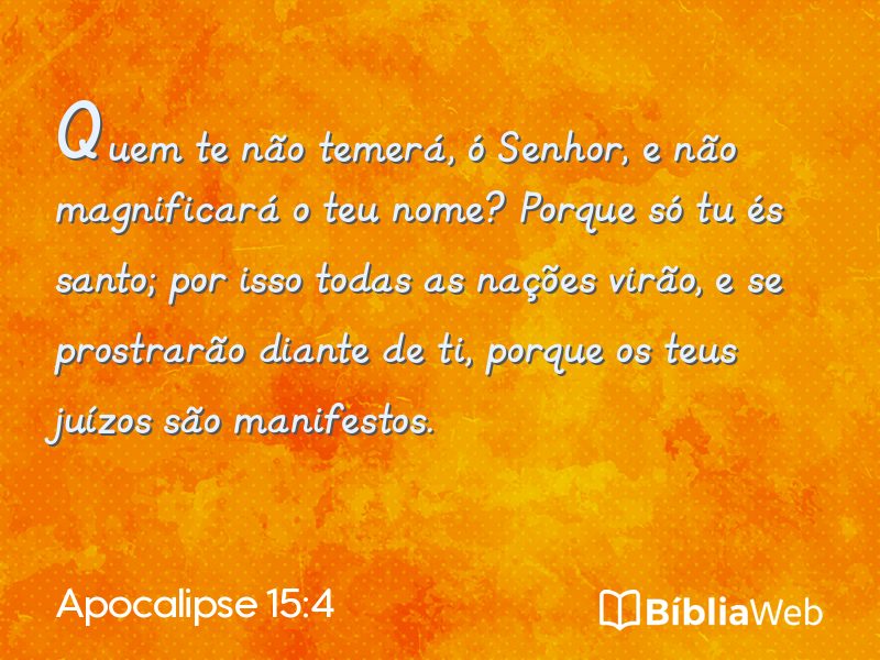 Apocalipse 15:4 em imagem para compartilhar