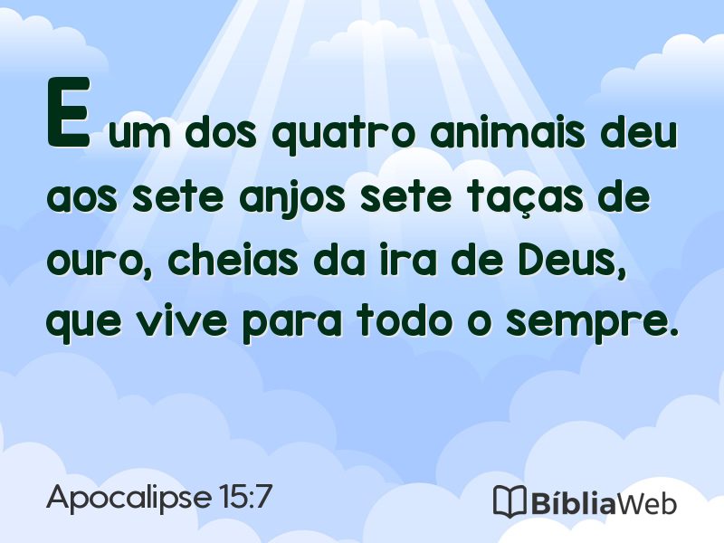 Apocalipse 15:7 em imagem para compartilhar