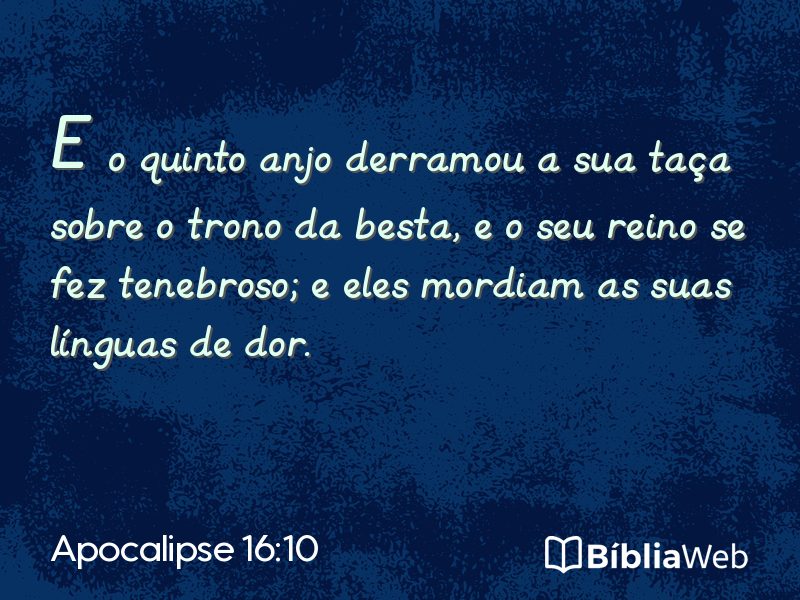 Apocalipse 16:10 em imagem para compartilhar