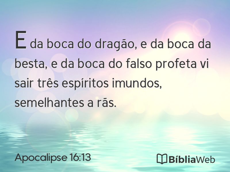 Apocalipse 16:13 em imagem para compartilhar