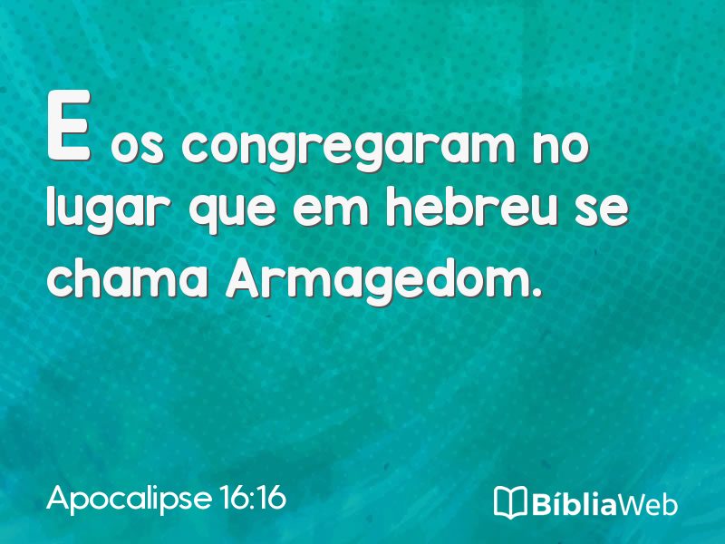 Apocalipse 16:16 em imagem para compartilhar