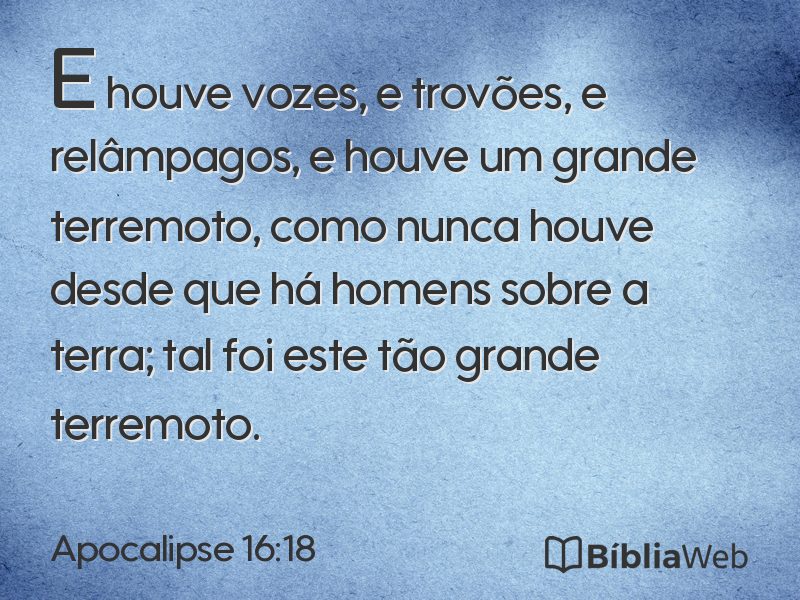 Apocalipse 16:18 em imagem para compartilhar