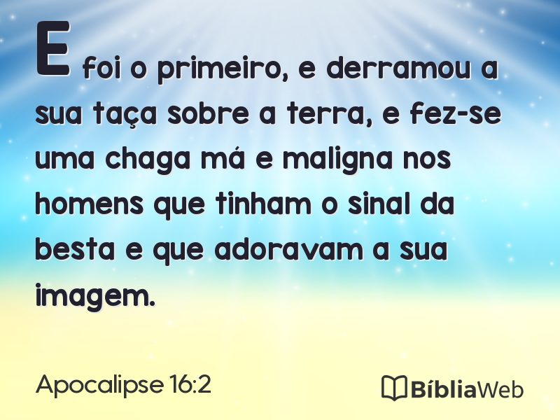 Apocalipse 16:2 em imagem para compartilhar