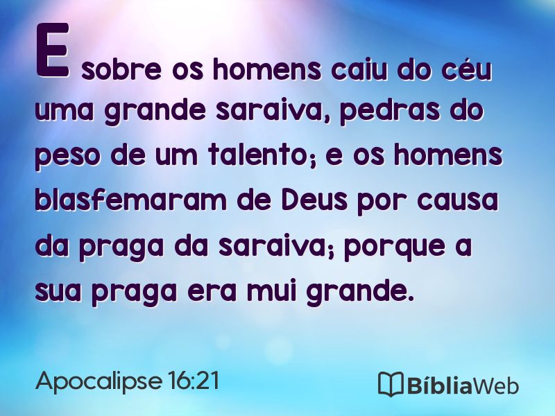 Apocalipse 16:21 em imagem para compartilhar