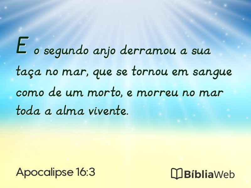 Apocalipse 16:3 em imagem para compartilhar