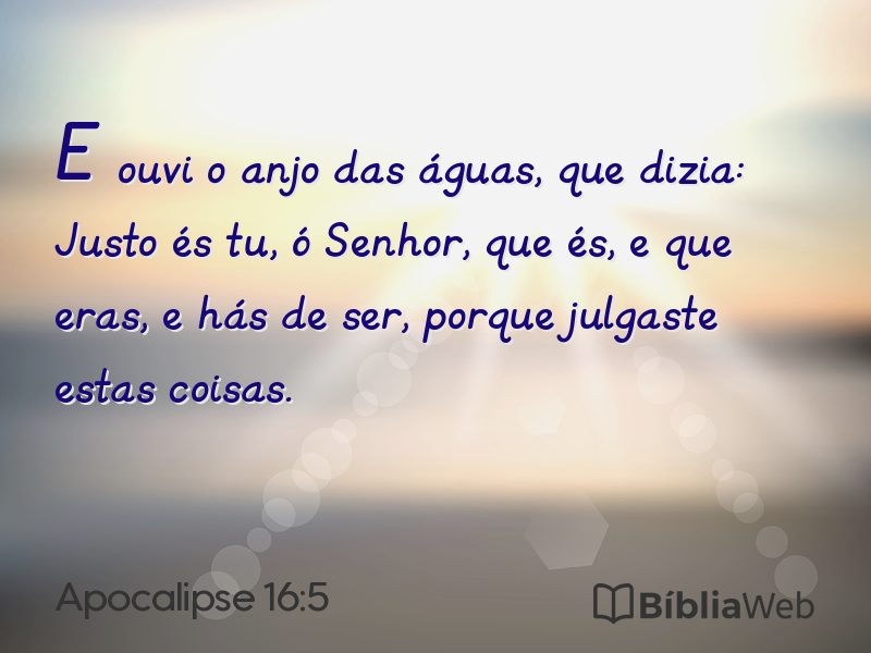 Apocalipse 16:5 em imagem para compartilhar