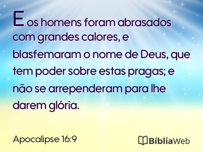 Apocalipse 16:9 em imagem para compartilhar