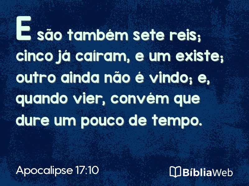 Apocalipse 17:10 em imagem para compartilhar