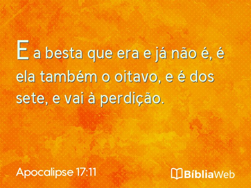 Apocalipse 17:11 em imagem para compartilhar