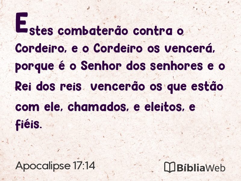 Apocalipse 17:14 em imagem para compartilhar