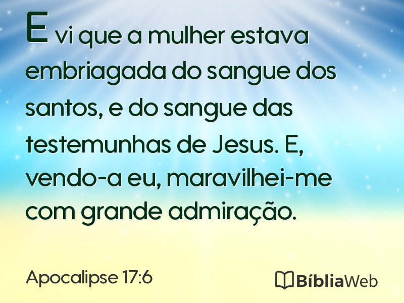 Apocalipse 17:6 em imagem para compartilhar
