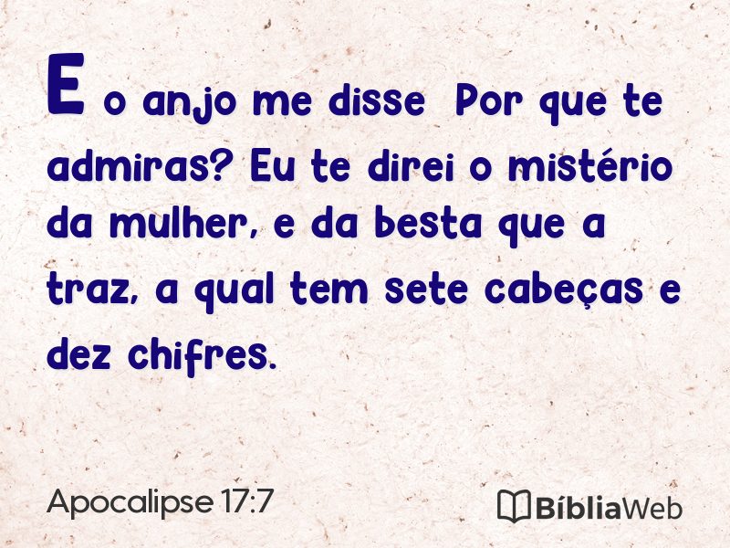 Apocalipse 17:7 em imagem para compartilhar