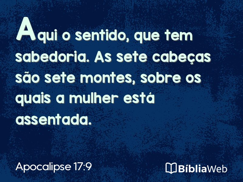 Apocalipse 17:9 em imagem para compartilhar