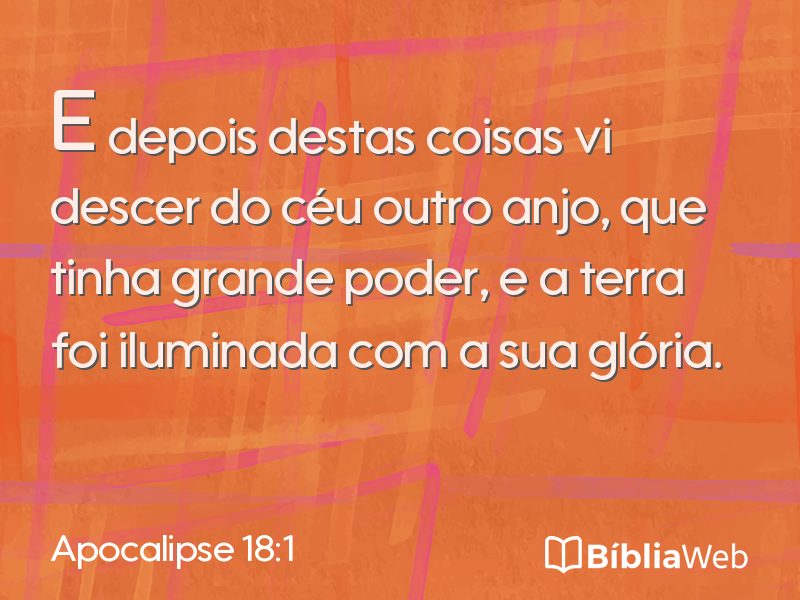 Apocalipse 18:1 em imagem para compartilhar