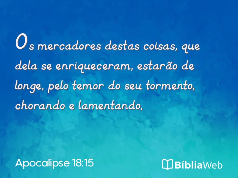 Apocalipse 18:15 em imagem para compartilhar