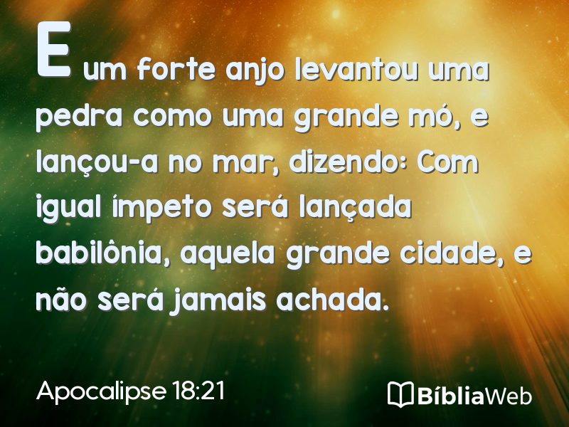 Apocalipse 18:21 em imagem para compartilhar