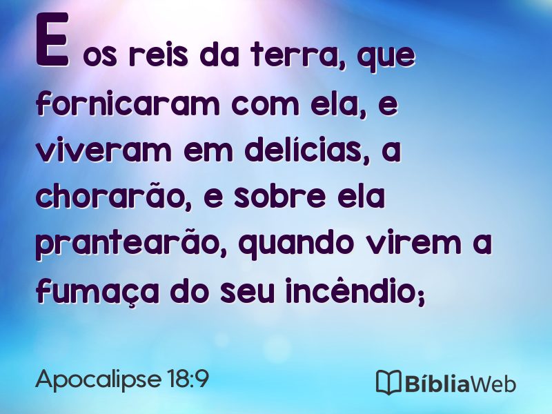 Apocalipse 18:9 em imagem para compartilhar