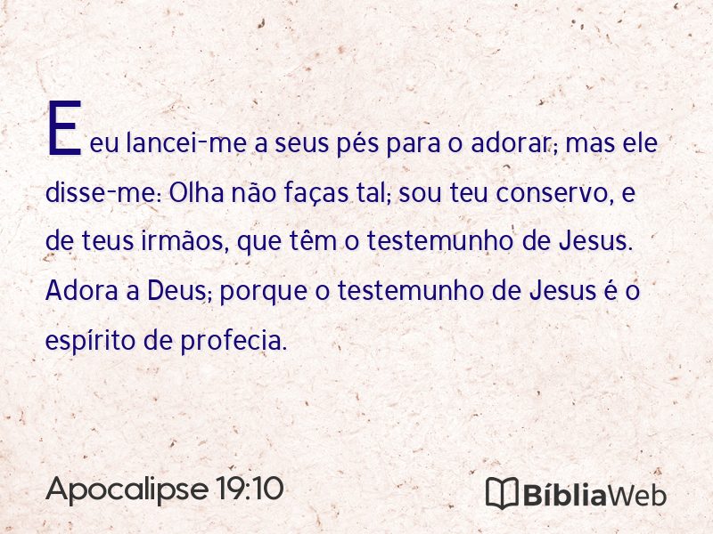 Apocalipse 19:10 em imagem para compartilhar
