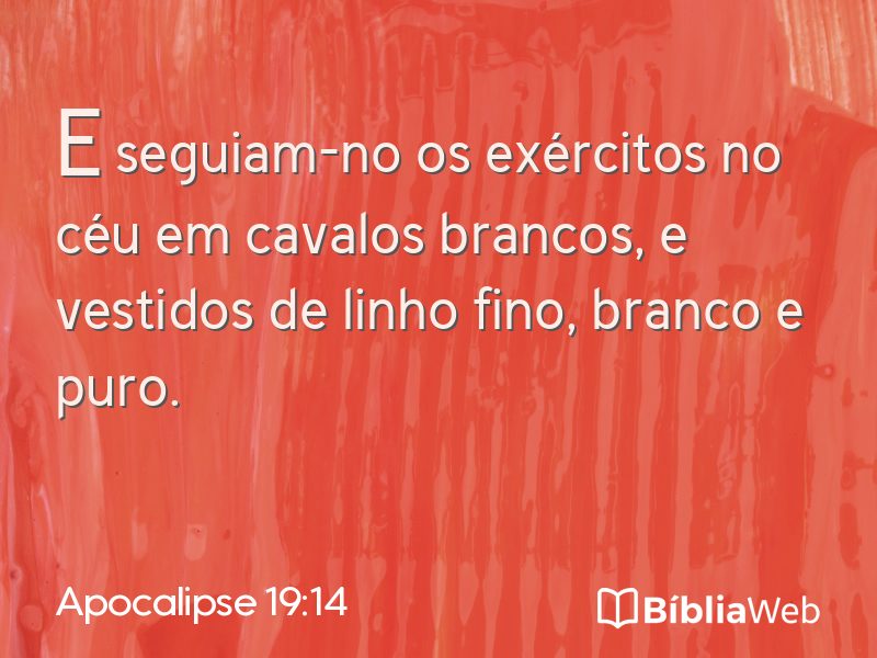 Apocalipse 19:14 em imagem para compartilhar