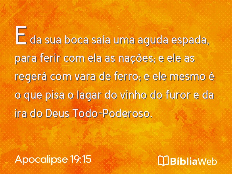 Apocalipse 19:15 em imagem para compartilhar