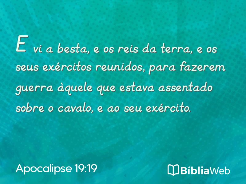 Apocalipse 19:19 em imagem para compartilhar