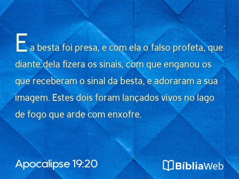 Apocalipse 19:20 em imagem para compartilhar