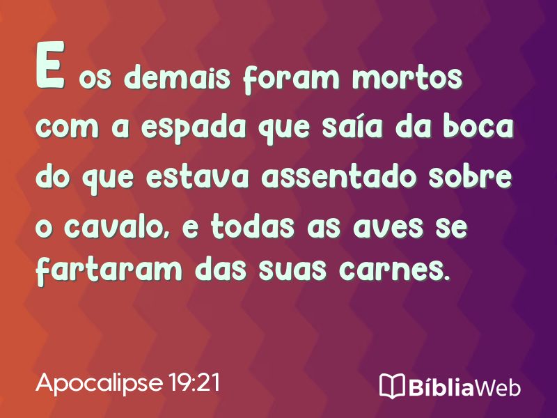 Apocalipse 19:21 em imagem para compartilhar