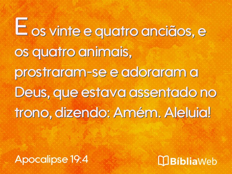 Apocalipse 19:4 em imagem para compartilhar