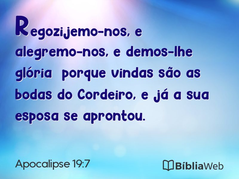 Apocalipse 19:7 em imagem para compartilhar