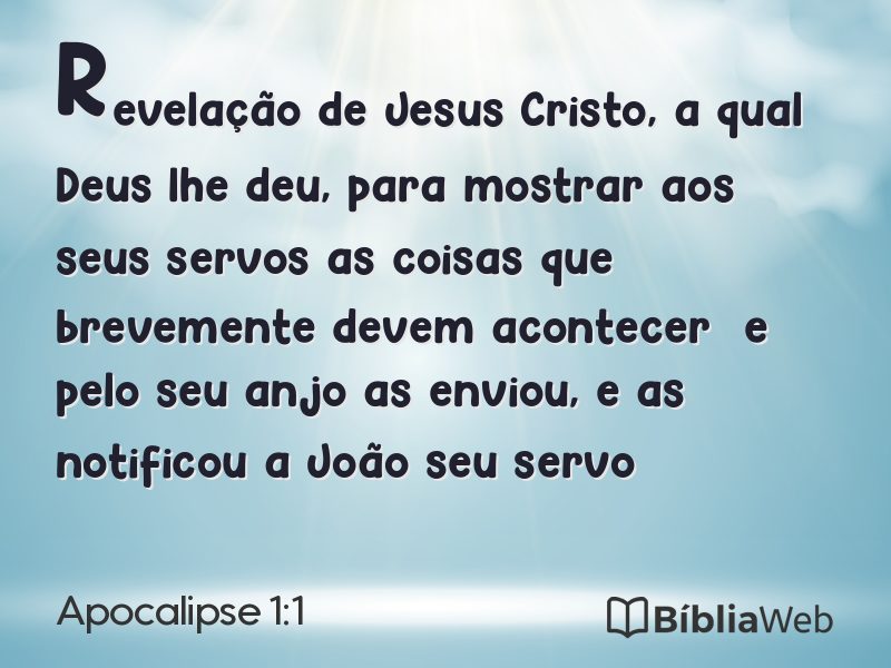 Apocalipse 1:1 em imagem para compartilhar