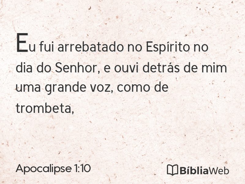 Apocalipse 1:10 em imagem para compartilhar