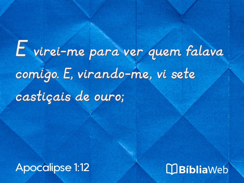 Apocalipse 1:12 em imagem para compartilhar