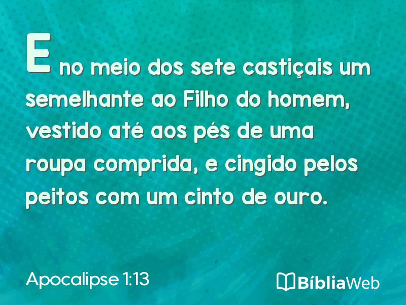 Apocalipse 1:13 em imagem para compartilhar