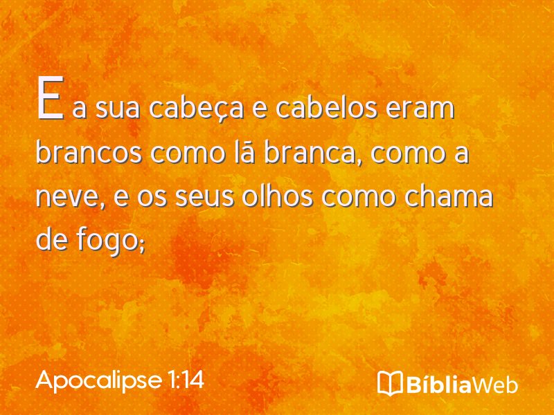 Apocalipse 1:14 em imagem para compartilhar