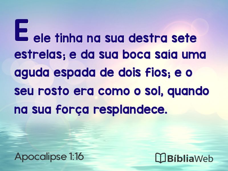 Apocalipse 1:16 em imagem para compartilhar