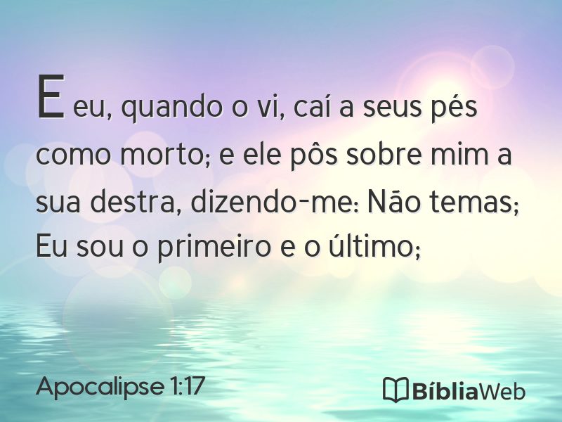 Apocalipse 1:17 em imagem para compartilhar