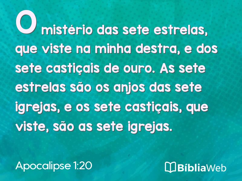 Apocalipse 1:20 em imagem para compartilhar