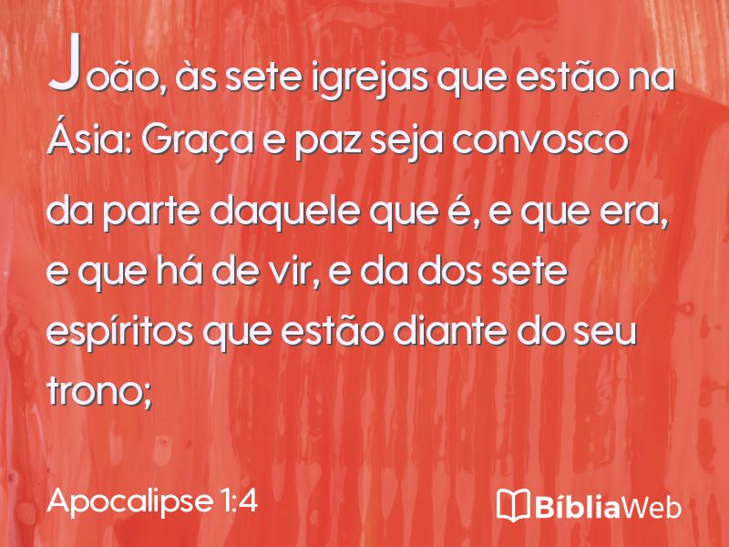 Apocalipse 1:4 em imagem para compartilhar