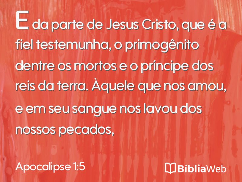 Apocalipse 1:5 em imagem para compartilhar