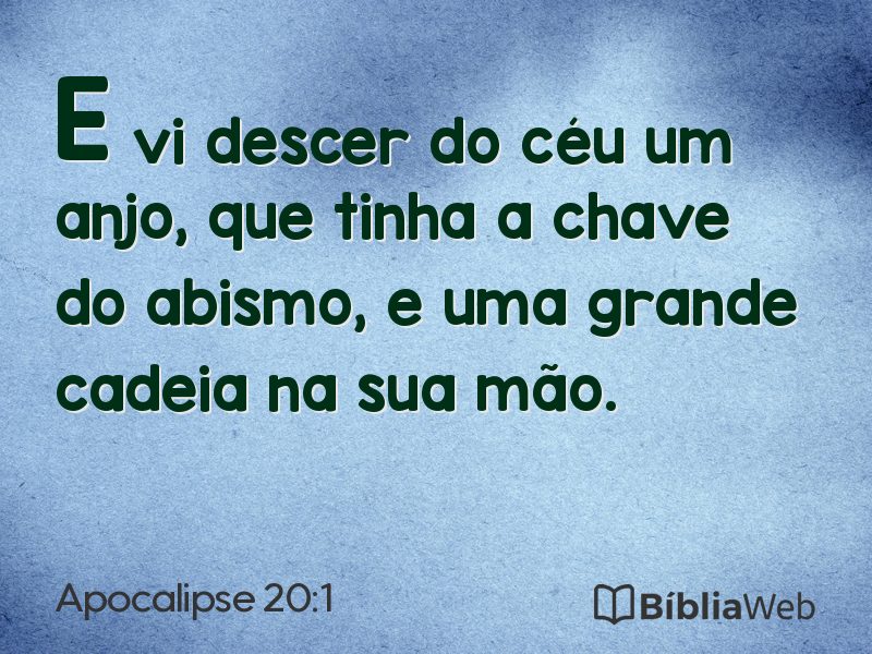 Apocalipse 20:1 em imagem para compartilhar