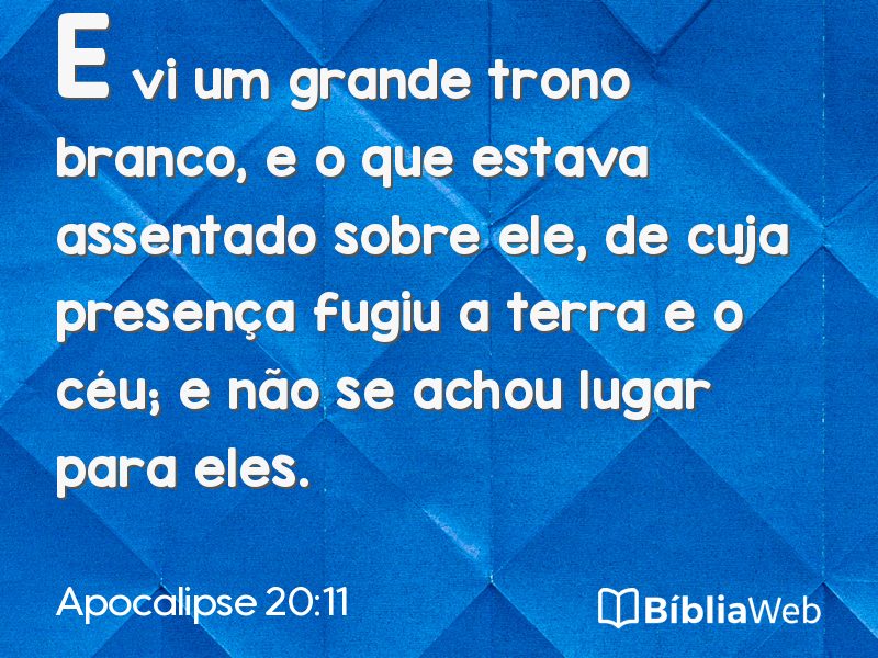 Apocalipse 20:11 em imagem para compartilhar