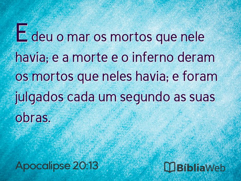 Apocalipse 20:13 em imagem para compartilhar