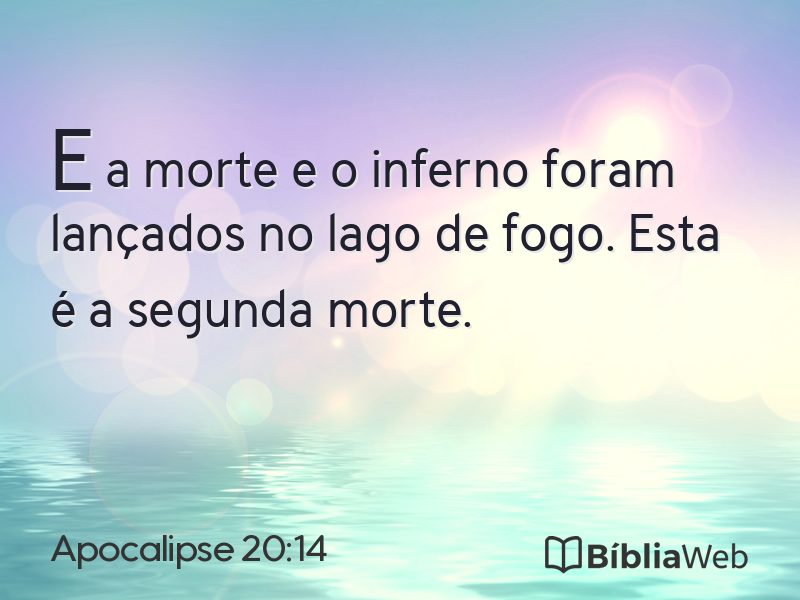 Apocalipse 20:14 em imagem para compartilhar