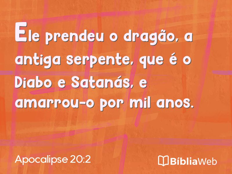 Apocalipse 20:2 em imagem para compartilhar