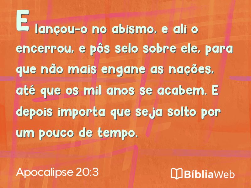 Apocalipse 20:3 em imagem para compartilhar