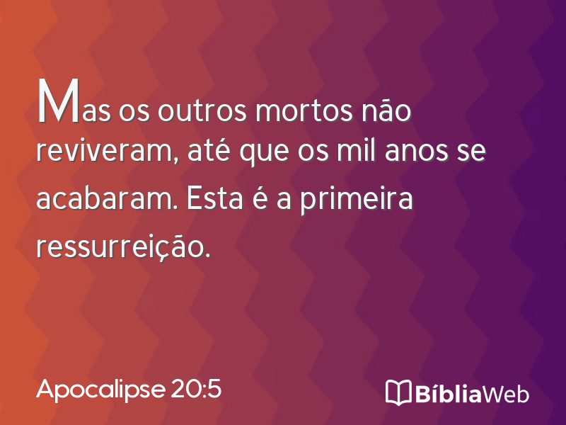 Apocalipse 20:5 em imagem para compartilhar