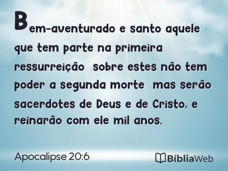 Apocalipse 20:6 em imagem para compartilhar