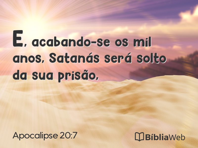 Apocalipse 20:7 em imagem para compartilhar